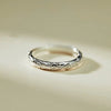 Patterned Ring for Women, Silver-Tone Copper Band with Textured Geometric Detail, Sizes 6-10 - Platinum Color / 6. / Platinum Color / No. 7 / Platinum Color / No. 8 / Platinum Color / No. 9 / Platinum Color / No. 10