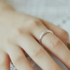 Patterned Ring for Women, Silver-Tone Copper Band with Textured Geometric Detail, Sizes 6-10 - Product view 4