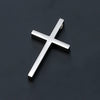 Smooth Cross Pendant, Titanium Steel Design in Steel, Black or Gold Tone, Pendant Only or with 60 cm Chain - Product view 3