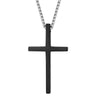 Smooth Cross Pendant, Titanium Steel Design in Steel, Black or Gold Tone, Pendant Only or with 60 cm Chain - Product view 5