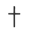 Smooth Cross Pendant, Titanium Steel Design in Steel, Black or Gold Tone, Pendant Only or with 60 cm Chain - Black pendant