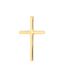 Smooth Cross Pendant, Titanium Steel Design in Steel, Black or Gold Tone, Pendant Only or with 60 cm Chain - Gold pendant