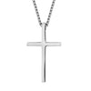 Smooth Cross Pendant, Titanium Steel Design in Steel, Black or Gold Tone, Pendant Only or with 60 cm Chain - Steel pendant + steel chain 60cm