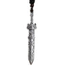 Bagua and Qiankun Sword Pendants, Silver-Tone Copper Designs with Traditional Ornamental Details, Pendant Only - Product view 5