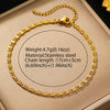 Fine Chain Bracelet for Women, Gold-Tone Stainless Steel Links in Two Geometric Design Options - Product view 5