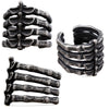 Ribcage Ring for Men, Antique Silver-Tone Skeletal Open Band