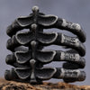 Ribcage Ring for Men, Antique Silver-Tone Skeletal Open Band