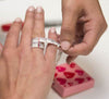 Ribcage Ring for Men, Antique Silver-Tone Skeletal Open Band