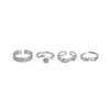 Branch, Vine, Thorn and Rose Rings, Silver-Tone Alloy, Adjustable Singles, 2-Piece or 4-Piece Sets