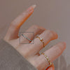 Slim Stacking Ring, Copper with Heart, Clear Accent or Plain Band Design, Gold or Silver-Tone, Adjustable