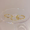 Slim Stacking Ring, Copper with Heart, Clear Accent or Plain Band Design, Gold or Silver-Tone, Adjustable