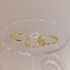 Slim Stacking Ring, Copper with Heart, Clear Accent or Plain Band Design, Gold or Silver-Tone, Adjustable