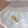 Slim Stacking Ring, Copper with Heart, Clear Accent or Plain Band Design, Gold or Silver-Tone, Adjustable