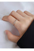 Twist Ring, Silver-Tone Copper with Clear Accents, Slim Adjustable Open Band
