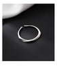 Twist Ring, Silver-Tone Copper with Clear Accents, Slim Adjustable Open Band