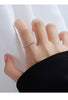 Twist Ring, Silver-Tone Copper with Clear Accents, Slim Adjustable Open Band