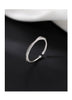 Twist Ring, Silver-Tone Copper with Clear Accents, Slim Adjustable Open Band