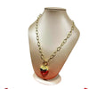 Heart Pendant Necklace for Women, Gold-Tone Brass Design with 45 cm Chain and Pendant Size Options - 25*25 heart gold chain length 45 (2) / 14k / 18*18 heart gold chain length 45 (2) / 14k