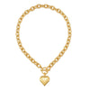 Heart Pendant Necklace for Women, Gold-Tone Brass Design with 45 cm Chain and Pendant Size Options - Product view 5