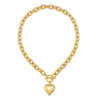 Heart Pendant Necklace for Women, Gold-Tone Brass Design with 45 cm Chain and Pendant Size Options - 25*25 heart gold chain length 45 width 0.9 (1) / 14k