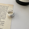 Wrap Ring for Women, Silver-Tone Wide Band with Layered Wire Design