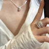 Wrap Ring for Women, Silver-Tone Wide Band with Layered Wire Design