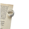 Wrap Ring for Women, Silver-Tone Wide Band with Layered Wire Design