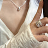 Wrap Ring for Women, Silver-Tone Wide Band with Layered Wire Design