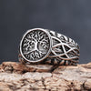 Tree of Life Signet Ring, Stainless Steel with Openwork Branch Sides, Sizes 7-13
