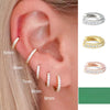 2/6PCS 316L Stainless Steel Minimalist Hoop Earrings Crystal Zirconia Small Cartilage Helix Tragus Piercing Jewelry for Women - Image 1