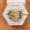 Vine Wrap Ring, Gold-Tone Alloy with Clear Accents and Layered Branch Design, Sizes 6-10