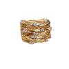 Vine Wrap Ring, Gold-Tone Alloy with Clear Accents and Layered Branch Design, Sizes 6-10
