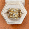 Vine Wrap Ring, Gold-Tone Alloy with Clear Accents and Layered Branch Design, Sizes 6-10