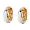 Two-Tone Hoop Earrings for Women, Copper Color-Block Design, One Symmetrical Pair - Product view 5
