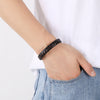 Woven Bracelet with Magnetic Alloy Clasp, Matte Braided Design in Black, Brown or Mixed Colors - Product view 3