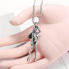 Goddess Pendant Necklace, Silver-Tone Alloy Figure Design on a Long Chain - Product view 2