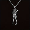 Goddess Pendant Necklace, Silver-Tone Alloy Figure Design on a Long Chain - Product view 3