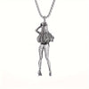 Goddess Pendant Necklace, Silver-Tone Alloy Figure Design on a Long Chain - Product view 5