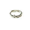 Cat or Dog Face Ring, Zinc Alloy, Adjustable Silver-Tone Band