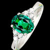 Oval Accent Ring, Zinc Alloy with Clear Side Accents, 4 Colors, Sizes 5-11