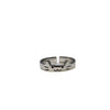 Pig and Cat Face Rings, Silver-Tone Metal with Adjustable Openings, Single Ring or 2-Piece Set