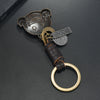 Vintage Charm Keychain, Antique Bronze-Tone Zinc Alloy with Strap, 6 Designs