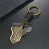 Vintage Charm Keychain, Antique Bronze-Tone Zinc Alloy with Strap, 6 Designs