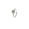 Aqua-Color Halo Ring, Copper with Clear Accents, Adjustable Silver-Tone Band
