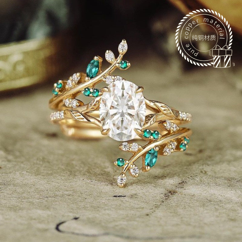 Leaf Accent Ring, Copper with Ornate Branch or Foliage Design, 8 Styles, Sizes 6-10