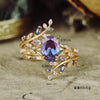 Leaf Accent Ring, Copper with Ornate Branch or Foliage Design, 8 Styles, Sizes 6-10