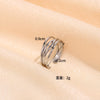 Adjustable Open Rings for Women, Titanium Steel Bands in Assorted Geometric Designs - YYJZHZ127