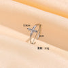 Adjustable Open Rings for Women, Titanium Steel Bands in Assorted Geometric Designs - YYJZHZ124