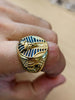 Statement Rings for Men, Assorted Gold-Tone and Silver-Tone Animal, Mythology and Geometric Designs