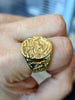 Statement Rings for Men, Assorted Gold-Tone and Silver-Tone Animal, Mythology and Geometric Designs